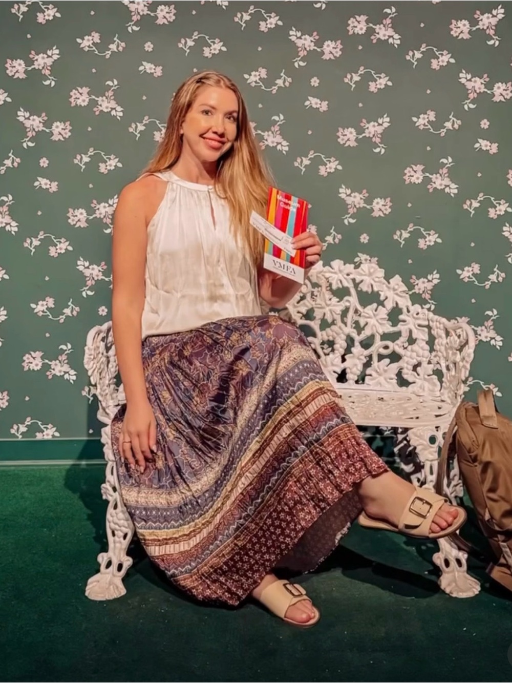 Current Air - Floral Bohemian Maxi Skirt - M